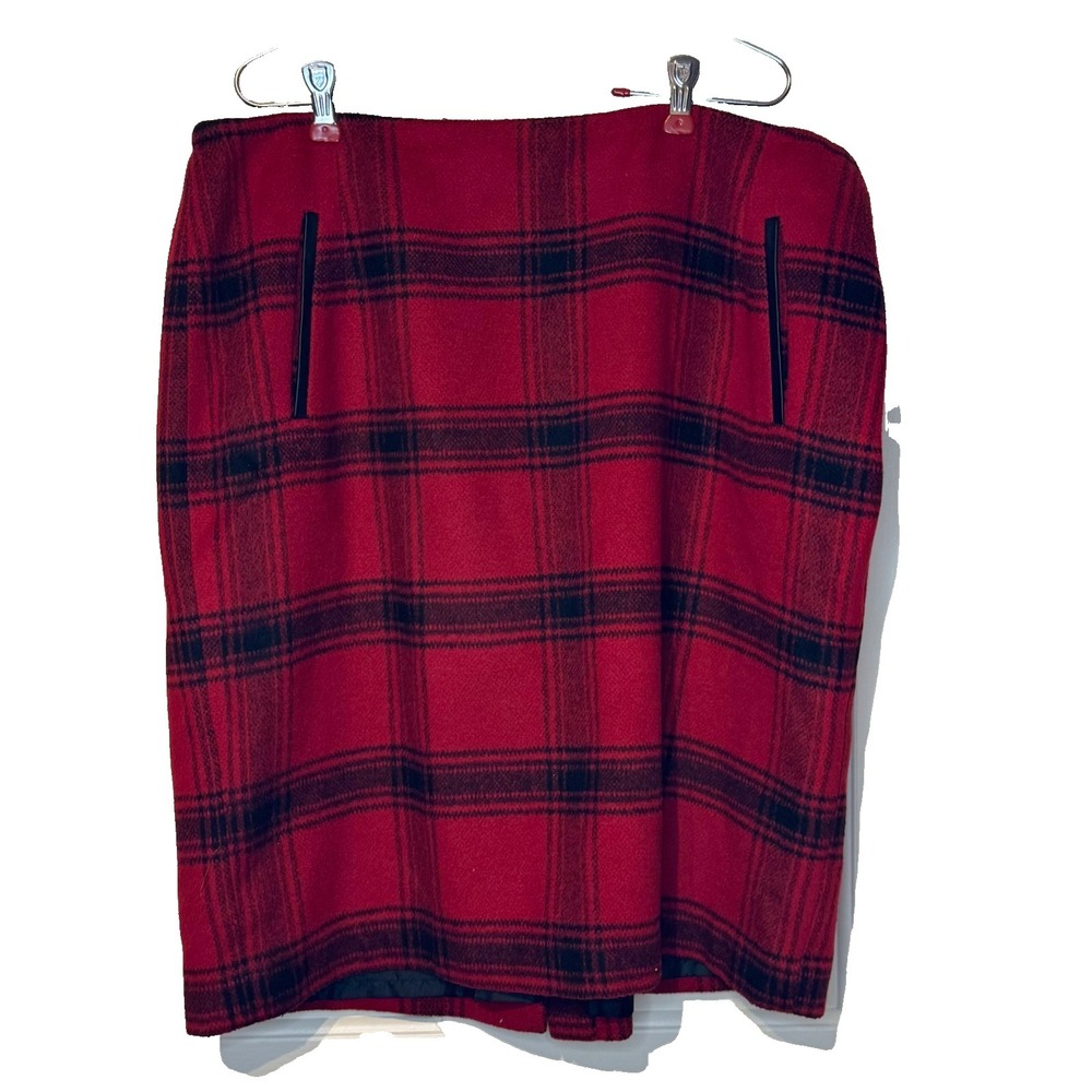 Talbots Womens Skirt Buffalo Plaid Lined Pockets Mini A-Line Timeless Preppy 20W